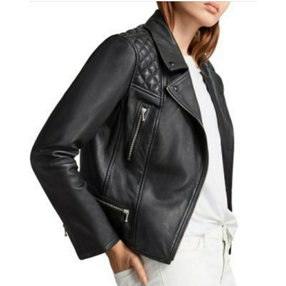 All Saints Kelham Leather Biker Jacket
